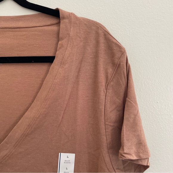 A New Day | Brown V Neck T-Shirt NWT - Picture 3 of 6